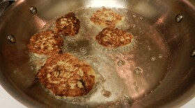Once the Torticas become golden, they are ready to be taken out of the pan. San Diego, CA. 