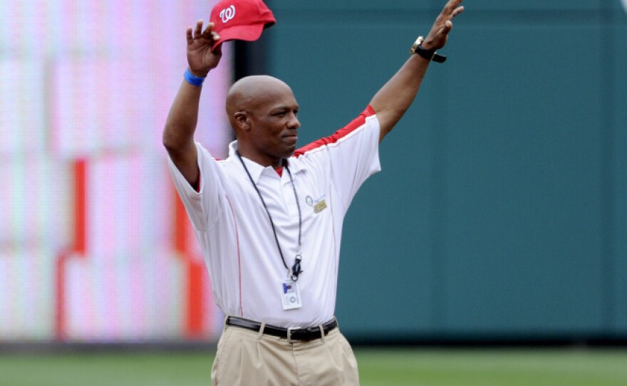 Turner took the field at the Washington Nationals baseball stadium, where he was recently honored as an employee of the month.