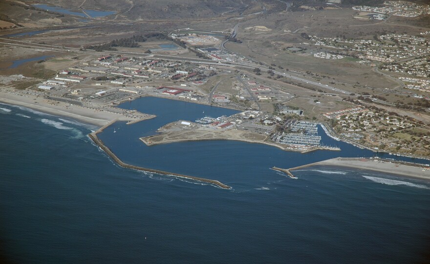Aerial view of Camp Pendleton Harbor near Oceanside in this undated photo.