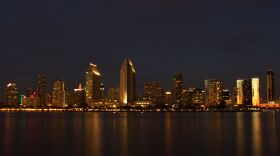 San Diego Skyline at night in this undated photo