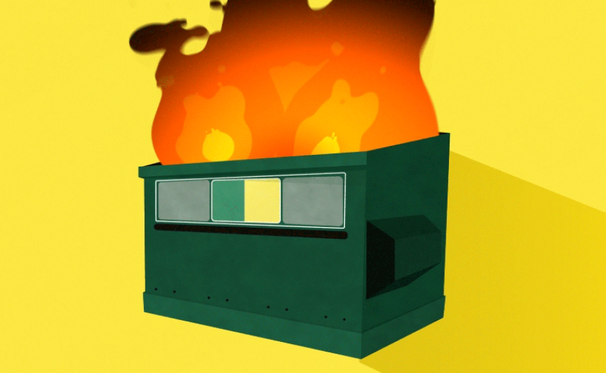A dumpster fire.
