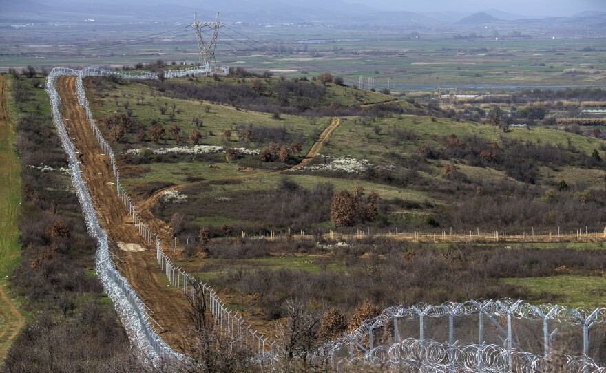 A general view along the Greek-Macedonia border on Tuesday near Idomeni.