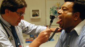 Dr. Howard Libman of Beth Israel Deaconess Medical Center in Boston conducts a routine exam of his long-term patient, Amit Dixit, a software engineer. Libman said he thinks information should be accessible, but worries it will mean more work for doctors who may need to explain their notes to patients.