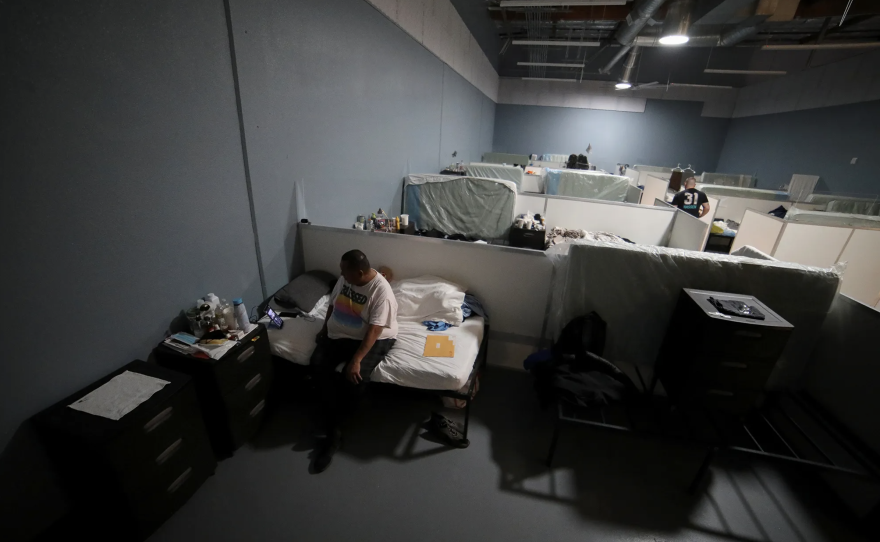 El Centro de navegación de Fullerton, un refugio para personas sin hogar en Fullerton el 11 de marzo de 2022. Foto de David Swanson, Reuters
