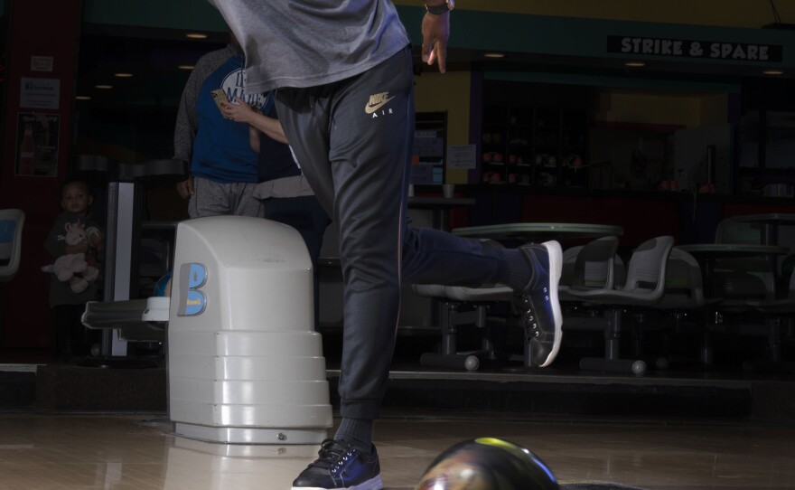 Even at bowling, Allen puts in the work to make sure he's always improving.