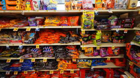 Halloween candy is displayed for sale at a Weis Markets grocery store, Thursday, Oct. 22, in Dundalk, Md.
