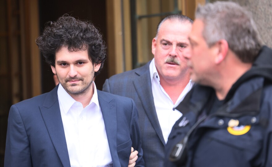 FTX founder Sam Bankman-Fried leaves Manhattan Federal Court after his first court appearance in New York. Federal prosecutors have charged him with criminal fraud.