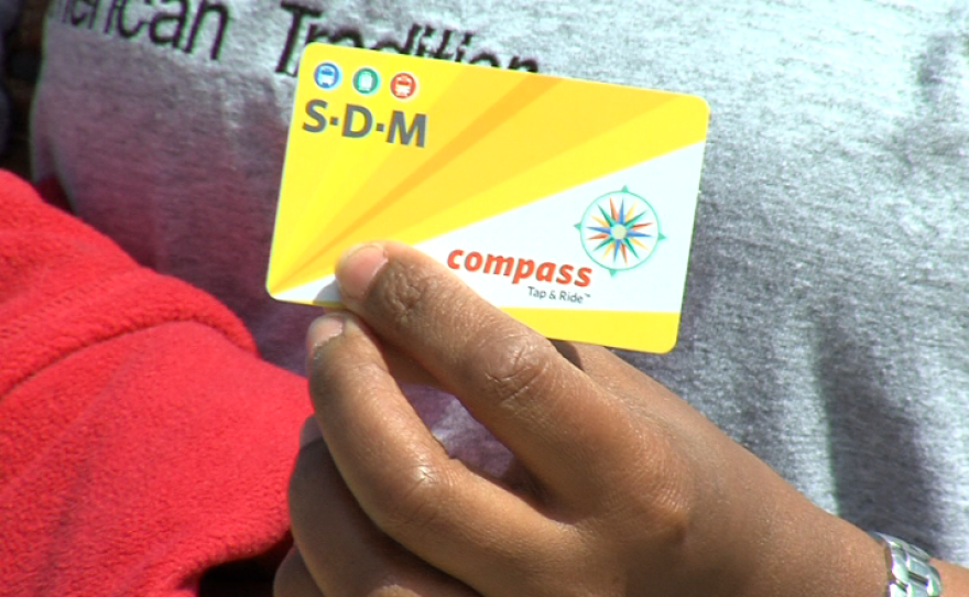 The Compass Card, a smart card used by San Diego's Metropolitan Transit System.