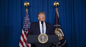 President Donald Trump delivers remarks on Iran, at his Mar-a-Lago property in Palm Beach, Fla. , Friday, Jan. 3, 2020. 