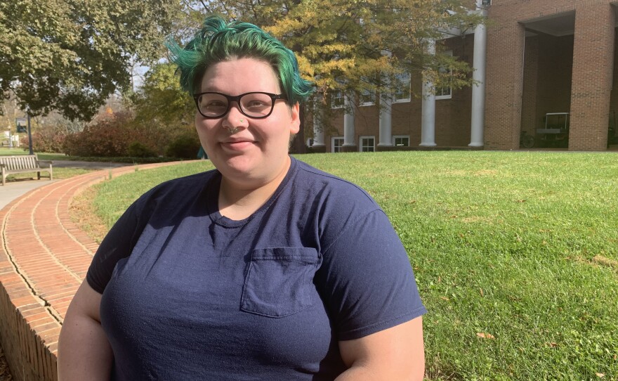 Em Miller is a senior from rural Amelia, Va. "It is very hard for people where I'm from to understand what it means to be nonbinary."