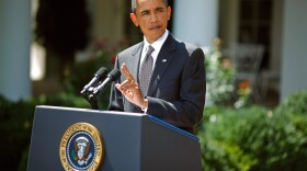 U.S. President Barack Obama delivers remarks to the press after his daily economic briefing in the Rose Garden at the White House August 30, 2010 in Washington, DC.