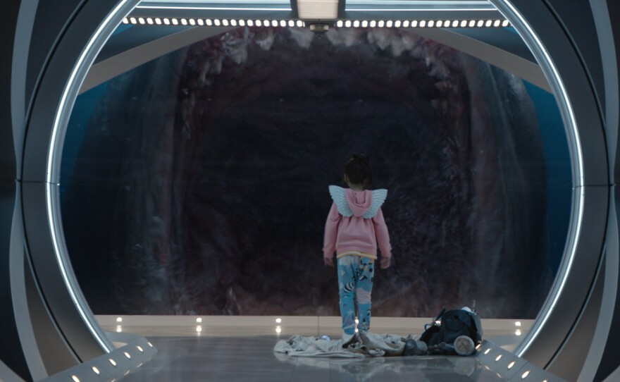 The real star of "The Meg" is the prehistoric shark that swims up from the depths.