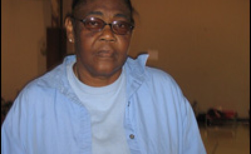After Hurricane Ike, Dorothy Caldwell is without power and has lost all the food in her freezer. She came to the Red Cross shelter in Brazoria with her husband, a daughter, eight grandchildren and three great-grandchildren.