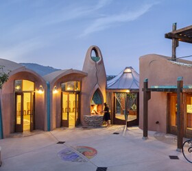 James Hubbell’s artist compound, panoramic view