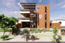 An artist's rendering shows the design for Bethel One, an affordable housing complex under construction in Logan Heights.
