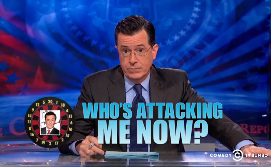 Stephen Colbert responded to criticism about a tweet about his show from his TV network Monday, saying he would dismantle the imaginary foundation that created the stir.