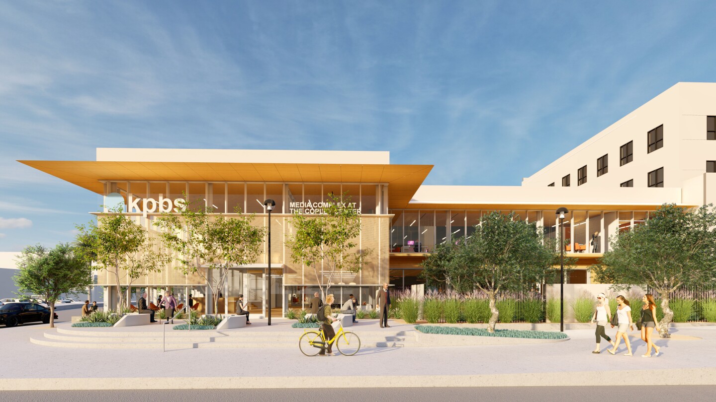 The KPBS Media Complex at the Copley Center is shown in this rendering.