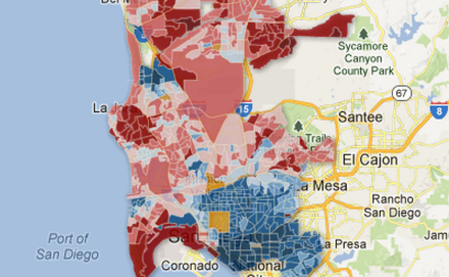 Vote breakdown by precinct in mayoral race.