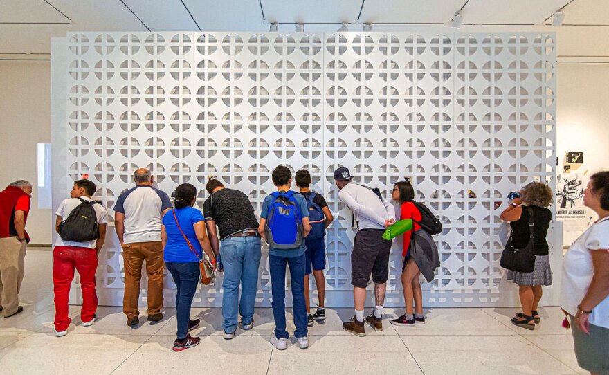 Edra Soto, <i>Graft</i>, is shown installed in 2019.