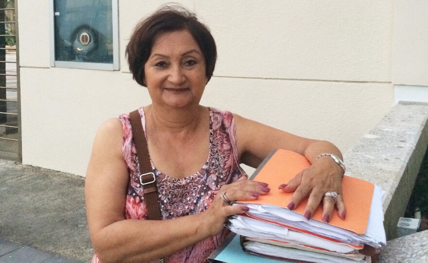 Sonia Vazquez, residential energy customer in San Juan is fighting PREPA, the energy utility agency.