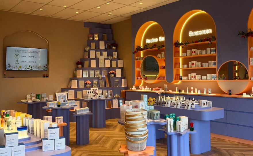 The interior of the store Seoul Glow Lab in Convoy is seen, March 3, 2026.