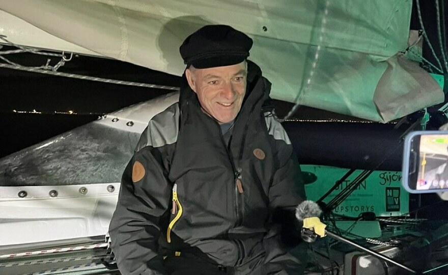 Finnish sailor Tapio Lehtinen's boat sank in November off the southern tip of Africa. He was rescued with the help of fellow racer Kirsten Neuschafer.