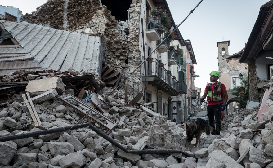 A 6.2 magnitude earthquake devastated central Italy, destroying numerous villages, including Accumoli. Rescue teams are searching for survivors and victims.