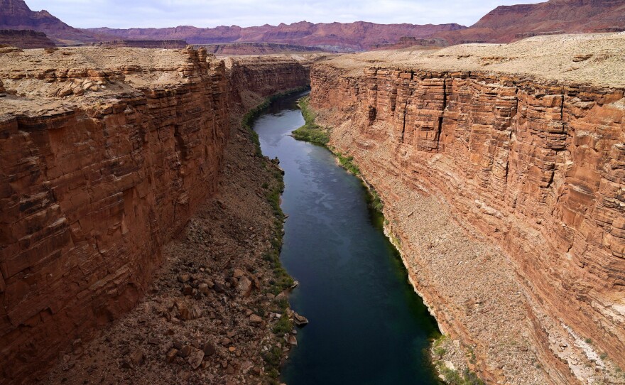 File photo of the Colorado River in the upper River Basin is pictured in Lees Ferry, Ariz., on May 29, 2021.