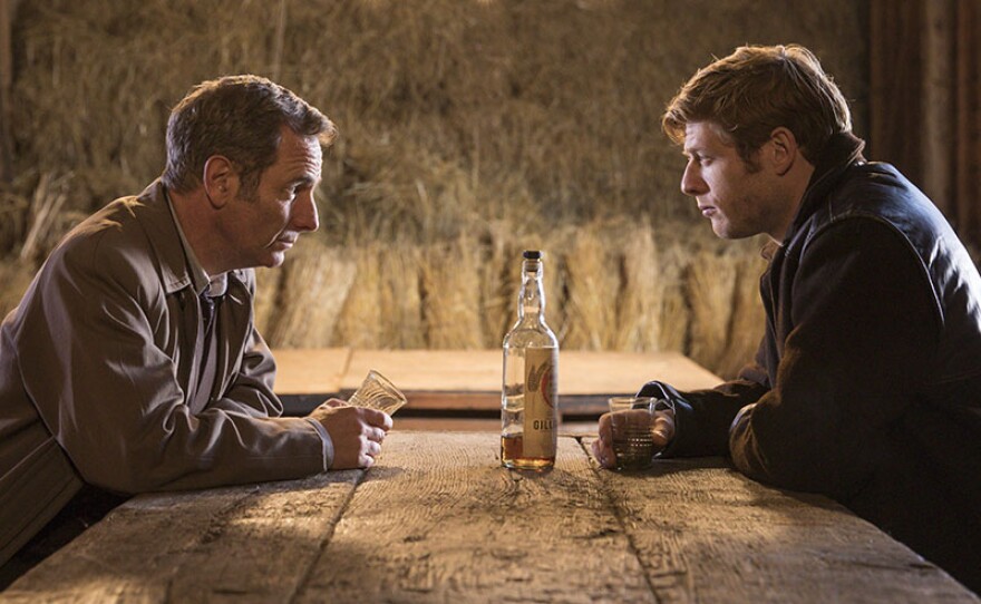 ROBSON GREEN as Geordie Keating and JAMES NORTON as Sidney Chambers.