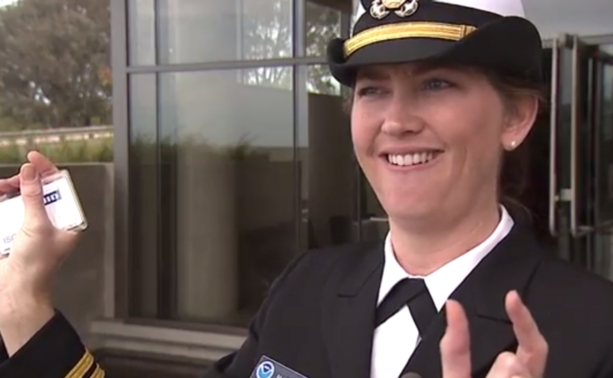 Lt. Fionna Matheson of the NOAA Corps talks about the advantages of the oceanic and atmospheric administration's new La Jolla facility.