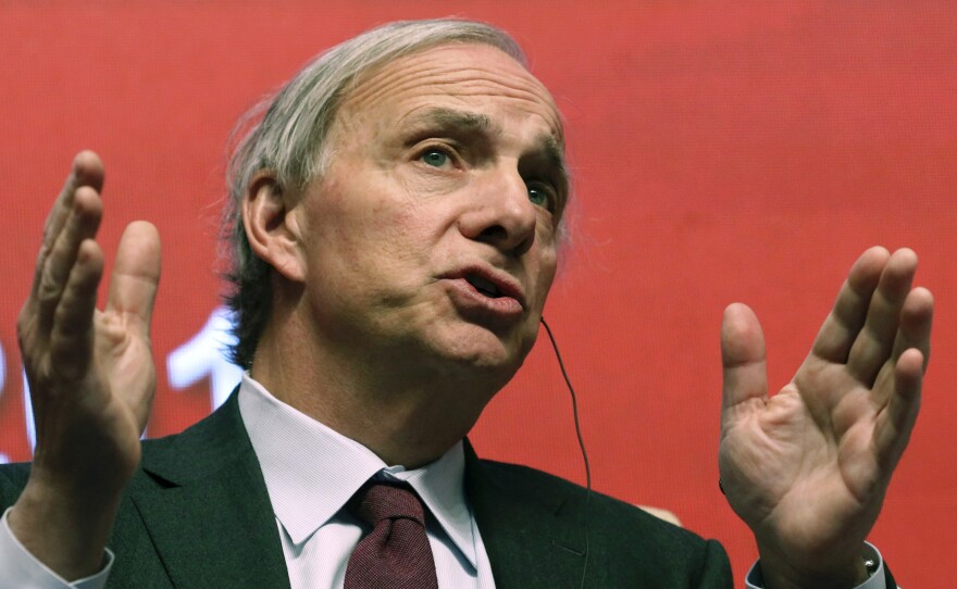 Ray Dalio speaks at an economic summit held for the China Development Forum in Beijing on March 23, 2019. Dalio says the coronavirus crisis is exacerbating income inequality.
