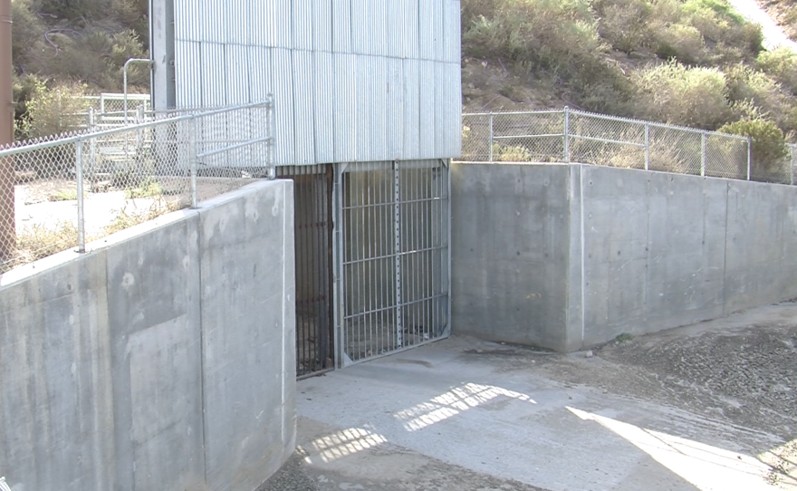 A metal grate in Smuggler's Gulch allows to flow between the U.S. and Mexico, Dec. 2, 2015.