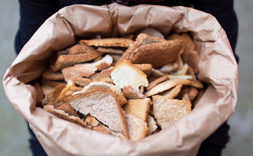 Toast Ale is made with those knobby, crusty heels on loaves of bread that often get sliced off of premade sandwiches.