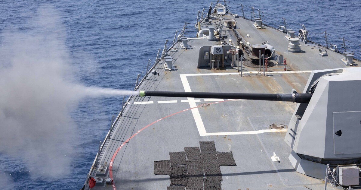 Video shows San Diego warship firing on Iranian cargo ship