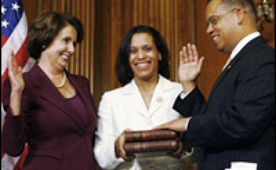 Rep. Keith Ellison (D-MN), right, took his oath of office in 1997 by swearing on a Koran.