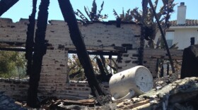 Little is left of Gregory Saksa's Carlsbad home, which burned in the Poinsettia Fire May 14, 2014.