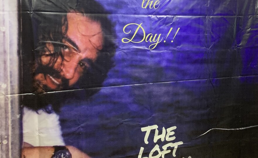 A poster featuring David Mancuso, taken during The Loft's 50th Anniversary party held Feb. 16, 2020 in Manhattan.