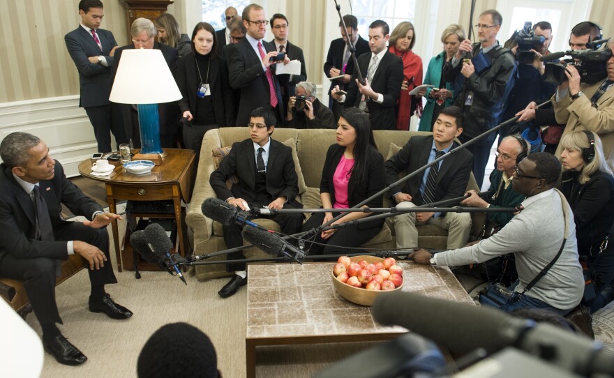 President Barack Obama speaks about immigration reform during a meeting with young immigrants in the White House on February 4. The president's 2014 executive actions on immigration have been caught up in a legal dispute, which the White House has appealed to the Supreme Court.