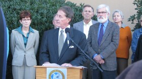 Del Mar Mayor Richard Earnest announces the city council's intention to purchase the Fairgrounds and the Racetrack from the State of California for $120 million. 