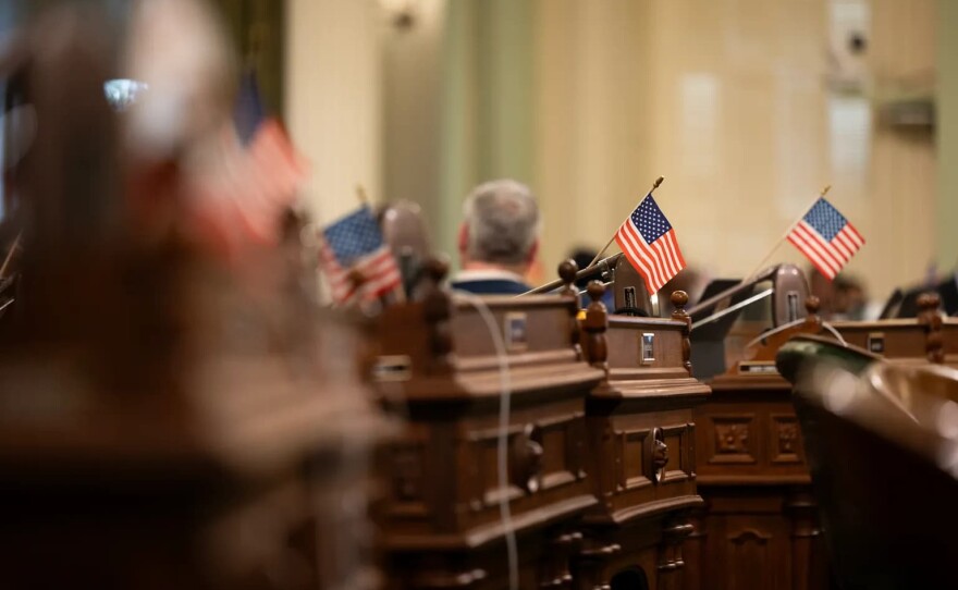 The Assembly floor at the state Capitol on June 30, 2025.