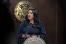 San Diego County Board of Supervisors Chairwoman Nora Vargas speaks with San Diego press about the county’s plan for the end of Title 42 and the increase in refugees and migrants coming into the country and into San Diego County, May 10, 2023.