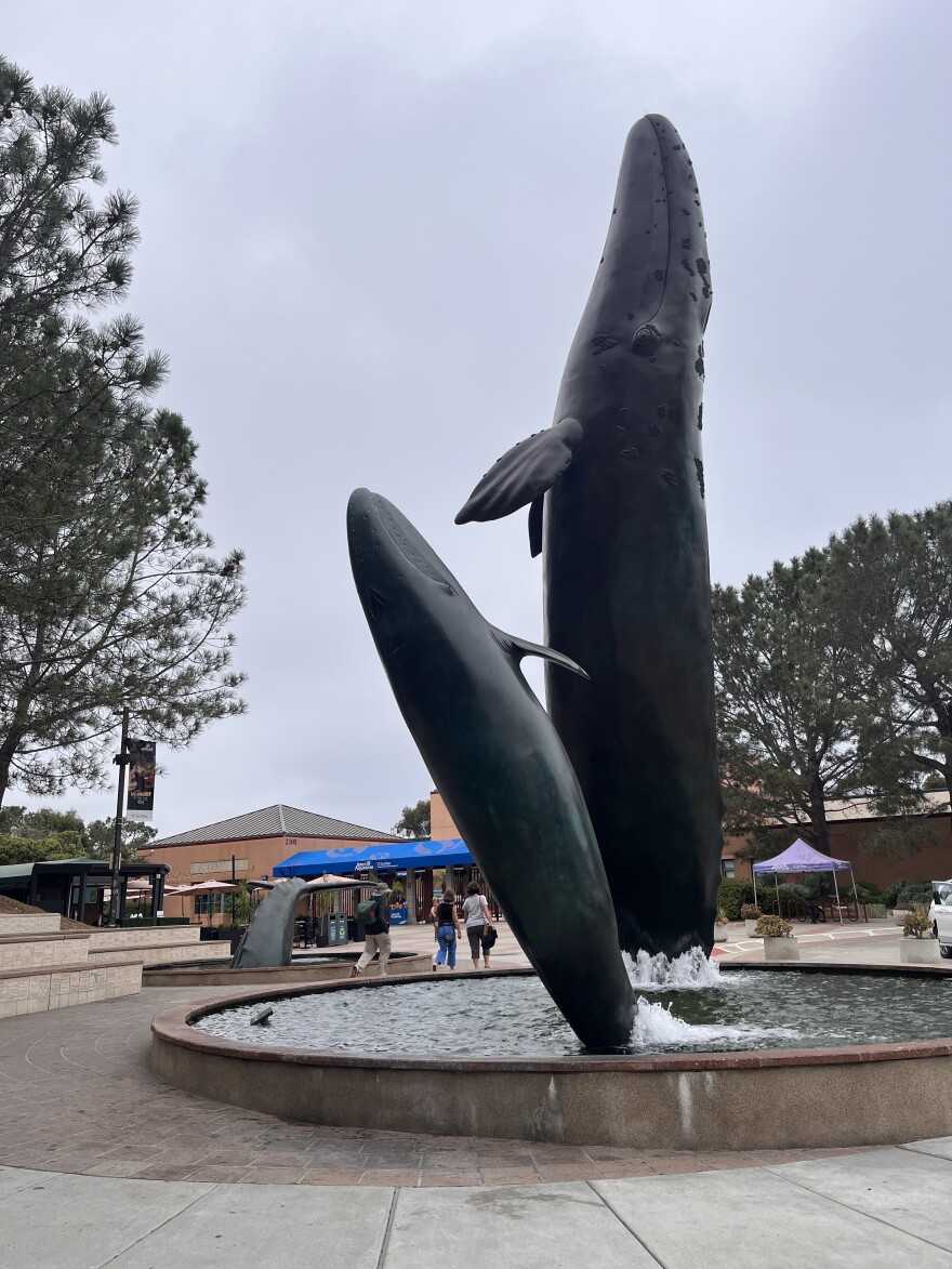 The entrance of Birch Aquarium is seen on Aug. 14, 2025 in San Diego, Calif.