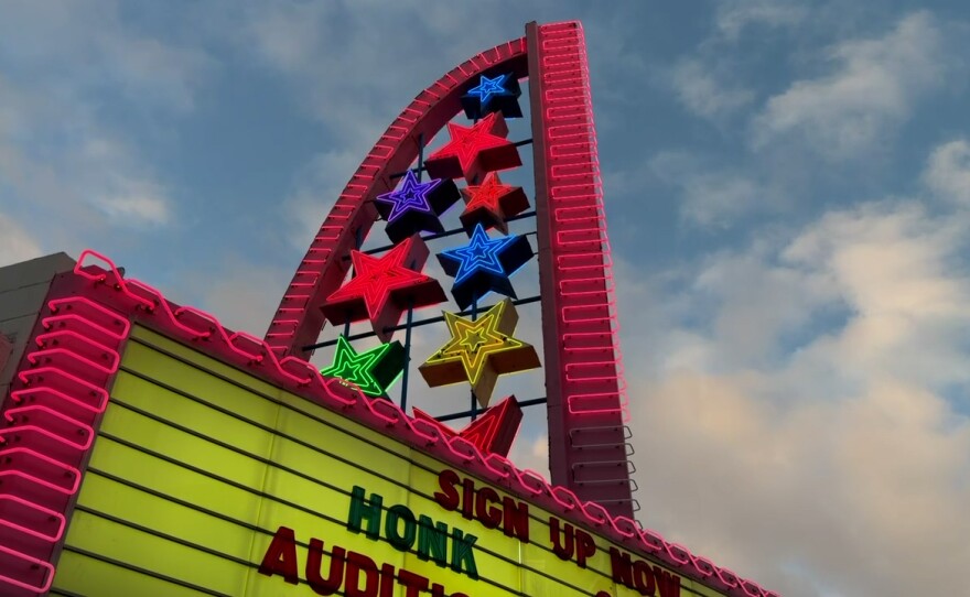 Detail of the neon marquee at the Star Theatre in Oceanside. Feb. 17, 2026
