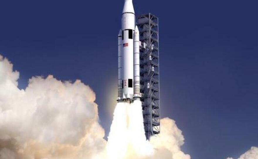 Artist concept of SLS launching.