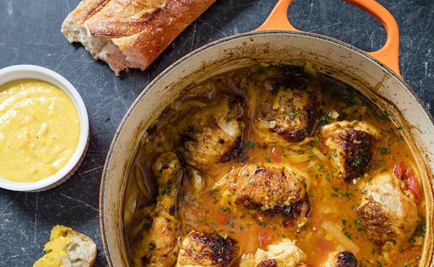Chicken bouillabaisse. In Season 18 of AMERICA'S TEST KITCHEN, hosts Bridget Lancaster and Julia Collin Davison head into the test kitchen to bring viewers equipment reviews, taste tests, and recipes for the home cook.