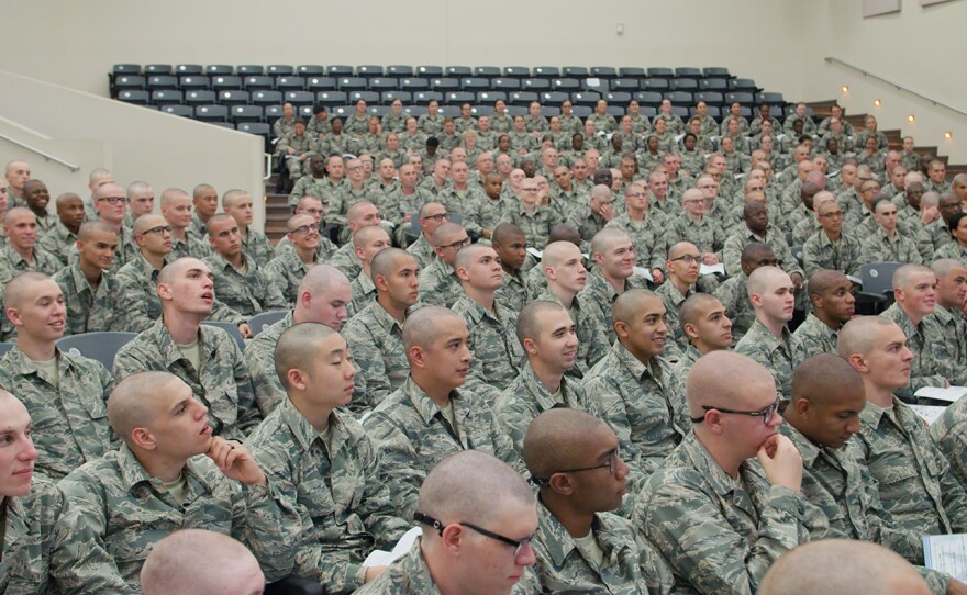 Air Force trainees at Joint Base San Antonio Lackland, Texas.