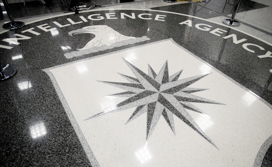 The floor of the main lobby of the Central Intelligence Agency in Langley, Va., in a photo taken in  Jan. 2017.