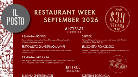 San Diego Restaurant Week at Il Posto Menu