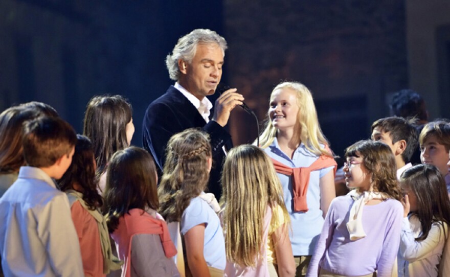 Andrea Bocelli and The Adderley Children's Choir as seen in GREAT PERFORMANCES "Andrea Bocelli: Cinema."