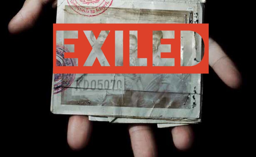 Book cover of “Exiled: From the Killing Fields of Cambodia to California and Back,” by Katya Cengel.
